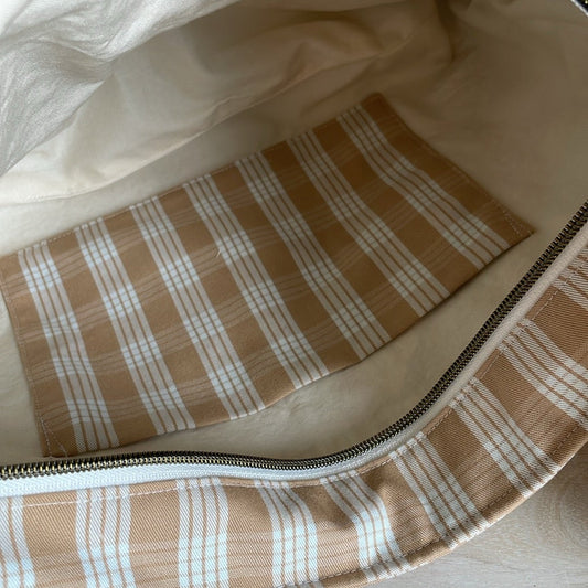Made to order - Medium Zippered Palaka Tote Bag